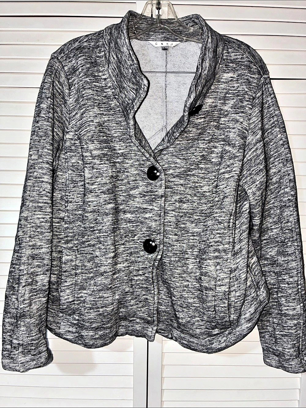 Cabi Women's Gray Button-Front Jacket